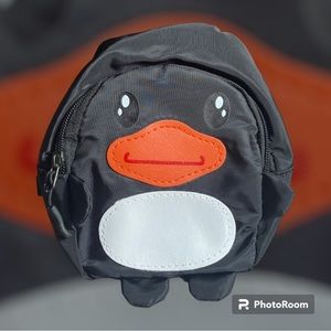 Toddler’s Black Penguin Crossbody Bag